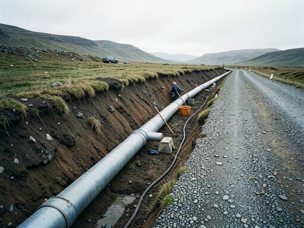 Lagnavinna í skurði